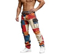 Survêtement Pantalon Jeans Bleu Clair Collant Délavé Très Cassé Style Parfait Élastiquée Plis Ensemble 27 Bodybuilding Crossfit Boutons Cargohomme Tache Longueur