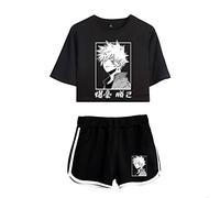 Survêtement pour femme My Hero Academia T-shirt à manches courtes Short d'été décontracté Crop Tops et shorts Anime Loungewear Ensembles Pyjama Vêtements de yoga - - L