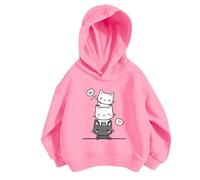 Survêtement pour Fille Enfant,imprimées Sweat Capuche Confortable Elégant Sportswear avec Poche Convient Grande Taille Hiver Automne et Printemps Bebe Filles 2-7 Ans
