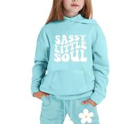 Survêtement pour Filles Costumes Fille Mode Ensembles Enfant Unisex Enfants Street Dancewear Suit Pratique et Confortable Pantalon Sweats Haut 2 Pièce Jogging Costume