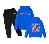 Survêtement pour Filles Ensemble de Sport Fille Ensembles Enfant Unisex Jogging d'Entraînement Décontracté Sports Sweat Capuche Pantalons Vêtements Mode 5-15 Ans