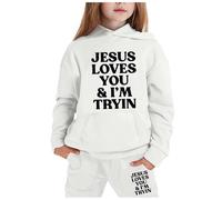 Survêtement pour filles Ensemble de sport fille Ensembles Enfant Unisex Vêtement d'automne Printemps Enfants Jogging Sweat Capuche et Legging Cadeau Ado 3-14 Ans