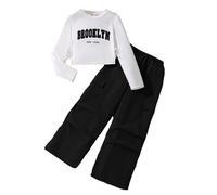 Survêtement pour Filles Joggers Automne Sportwear Ensemble de Fille Costume Street Dance Outfit Sport d'Entraînement Décontracté Ensembles Pantalon et Haut Costumne