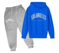 Survêtement pour Filles T-Shirt et Cordon Pantalon Sweat-Shirt Encapuchonné Pull Vêtements Mode Ados Sport d'Entraînement Décontracté Imprimer Toison Vêtement d'automne Printemps