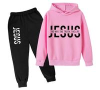 Survêtement pour Filles Vêtements Mode Ados Maillots de Enfants Costume Street Dance Outfit Jogging Fitness Yoga Streetwear Sweat Capuche et Legging Sport Cadeau Fille 7-16 Ans