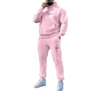 Survêtement pour homme imprimé Tour Eiffel Ensemble complet sweat à capuche à manches longues et pantalon de jogging 2 pièces léger à capuche et pantalon de survêtement avec cordon de serrage, rose