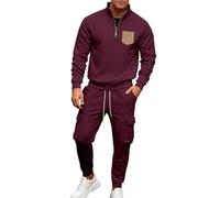 Survêtement Rouge Homme Survetement Musculation Foot Molleton Assorti Polyester Regular Costard Velo Maison Motif Tropical Tie Poche Roi Traditionnel Synthetique Rétro 80