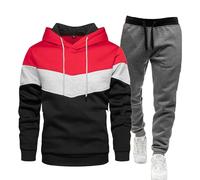 Survêtements complets pour homme 2026 Sweat trois couleurs pour homme Costume de sport tendance décontracté printemps automne épissure haut pantalon deux pièces costume pour la marche, la course à