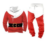 SurvêTements Homme,Ensemble élégant remontant l’ Festive Chauffant et Confortable pour Le Quotidien conçu pour l’Automne et l’Hiver idéal pour Une Professionnelle (Red, XXXXL)