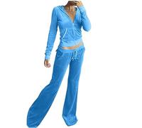 Survêtements pour Femmes Velours Loungewear Sweat à Capuche Ensemble de Sport Jogging Décontracté Sportswear Survêtement à Manches Longues Haut et Pantalon 2 Pièce Tenue de Pyjama Pas Cher