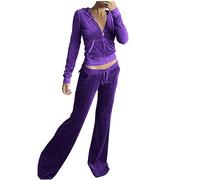 Survêtements pour Femmes Velours Loungewear Sweat à Capuche Ensemble de Sport Jogging Décontracté Sportswear Survêtement à Manches Longues Haut et Pantalon 2 Pièce Tenue de Pyjama Pas Cher