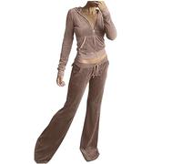 Survêtements pour Femmes Velours Loungewear Sweat à Capuche Ensemble de Sport Jogging Décontracté Sportswear Survêtement à Manches Longues Haut et Pantalon 2 Pièce Tenue de Pyjama Pas Cher