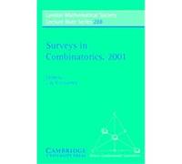 Surveys in Combinatorics, 2001, London Mathematical Society Lecture Note Series J.W.P. Hirschfeld (Auteur)