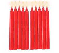 Survival Candles - Natural Wax Long Lasting Candles, Red White | Household Safety Lighting Pack Preparedness Kit Home Camping Outdoor Survival Supplies Reliable 10 Pieces Essential