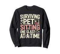 Survivant Animal Assis Un Verre à la Fois Sweatshirt