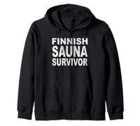 Survivant au sauna finlandais ancien hammam nordique Finlande Sweat à Capuche