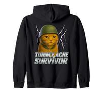 Survivant aux maux de Ventre, drôle de Chat Meme & Saying, Tummy Mal Sweat à Capuche
