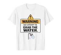 Survivant de Douche drôle Humour maladroit Salle de Bain mésaventures Sarcasme T-Shirt Graphique avec Valeur, Homme, Blanc, S