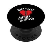 Survivant de la Chirurgie à cœur Ouvert - Récupération du survivant d'une Crise Cardiaque PopSockets PopGrip Adhésif