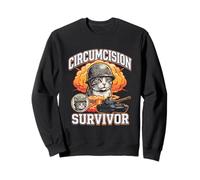 Survivant de la circoncision Chat drôle étrange spécifique Chat Meme Chats Sweatshirt