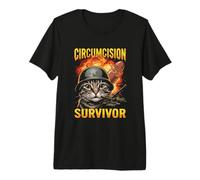 Survivant de la circoncision Chat drôle étrange spécifique Chat Meme Chats T-Shirt Haut de Gamme