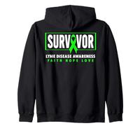 Survivant de la maladie de Lyme - Ruban Vert Sensibilisation à la maladie de Lyme Sweat à Capuche