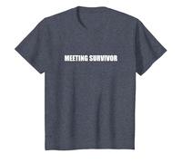Survivant de la réunion T-Shirt, Enfant, Bleu Chiné, 8 Ans