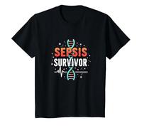 Survivant de la Sensibilisation à la septicémie - Inspirer la récupération médicale T-Shirt, Enfant, Noir, 12 Ans