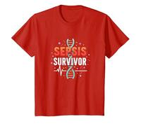 Survivant de la Sensibilisation à la septicémie - Inspirer la récupération médicale T-Shirt, Enfant, Rouge, 6 Ans