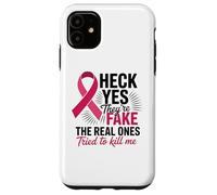 Survivant de Mastectomie avec Ruban Rose pour Lutte Contre Le Cancer du Sein Coque pour iPhone 11