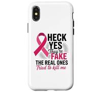 Survivant de Mastectomie avec Ruban Rose pour Lutte Contre Le Cancer du Sein Coque pour iPhone X/XS