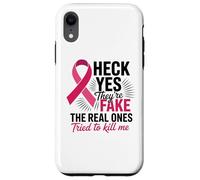 Survivant de Mastectomie avec Ruban Rose pour Lutte Contre Le Cancer du Sein Coque pour iPhone XR