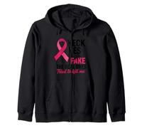 Survivant de Mastectomie avec Ruban Rose pour Lutte Contre Le Cancer du Sein Sweat à Capuche