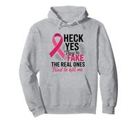 Survivant de Mastectomie avec Ruban Rose pour Lutte Contre Le Cancer du Sein Sweat à Capuche