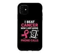 Survivant du Cancer du Sein drôle Ruban Rose Guerrier Antisocial Coque pour iPhone 11