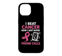 Survivant du Cancer du Sein drôle Ruban Rose Guerrier Antisocial Coque pour iPhone 14