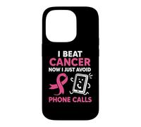 Survivant du Cancer du Sein drôle Ruban Rose Guerrier Antisocial Coque pour iPhone 14 Pro