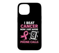 Survivant du Cancer du Sein drôle Ruban Rose Guerrier Antisocial Coque pour iPhone 15