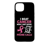 Survivant du Cancer du Sein drôle Ruban Rose Guerrier Antisocial Coque pour iPhone 15 Plus