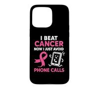 Survivant du Cancer du Sein drôle Ruban Rose Guerrier Antisocial Coque pour iPhone 15 Pro Max