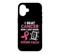 Survivant du Cancer du Sein drôle Ruban Rose Guerrier Antisocial Coque pour iPhone 16