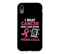 Survivant du Cancer du Sein drôle Ruban Rose Guerrier Antisocial Coque pour iPhone XR