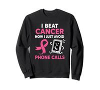 Survivant du Cancer du Sein drôle Ruban Rose Guerrier Antisocial Sweatshirt