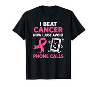 Survivant du Cancer du Sein drôle Ruban Rose Guerrier Antisocial T-Shirt