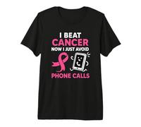 Survivant du Cancer du Sein drôle Ruban Rose Guerrier Antisocial T-Shirt Haut de Gamme