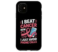 Survivant du Cancer du Sein Ruban Rose Antisocial introverti Coque pour iPhone 11
