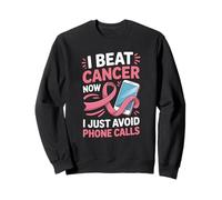Survivant du Cancer du Sein Ruban Rose Antisocial introverti Sweatshirt