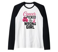 Survivant du Guerrier du Cancer du Sein Rose Manche Raglan