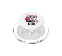 Survivant du Guerrier du Cancer du Sein Rose PopSockets PopGrip pour MagSafe