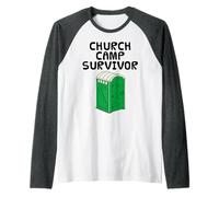 Survivant d'un camp d'église, été, pasteur de jeunes drôle Manche Raglan
